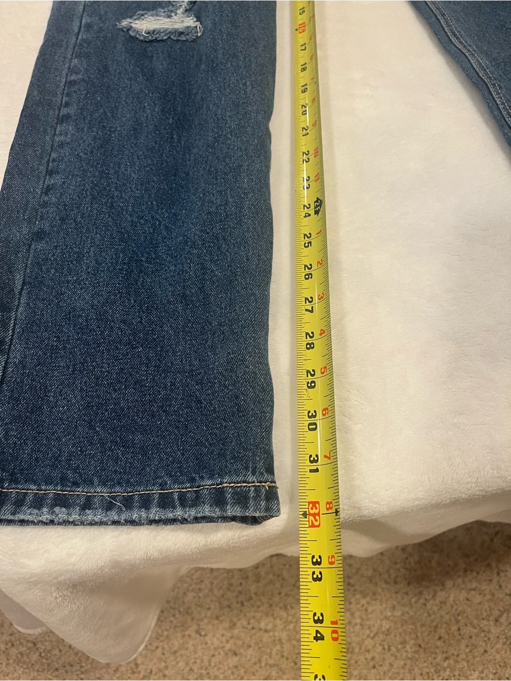 SHEIN Distressed High Waisted Straight Leg Jeans - Size Medium - Picture 9 of 10